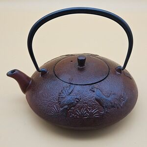 Joyce Chen Tetsubin Teapot Year Of The Rooster Cast Iron Red
